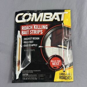 Combat Roach Killing Bait Strips 10 Count Kills Large & Small Roaches
